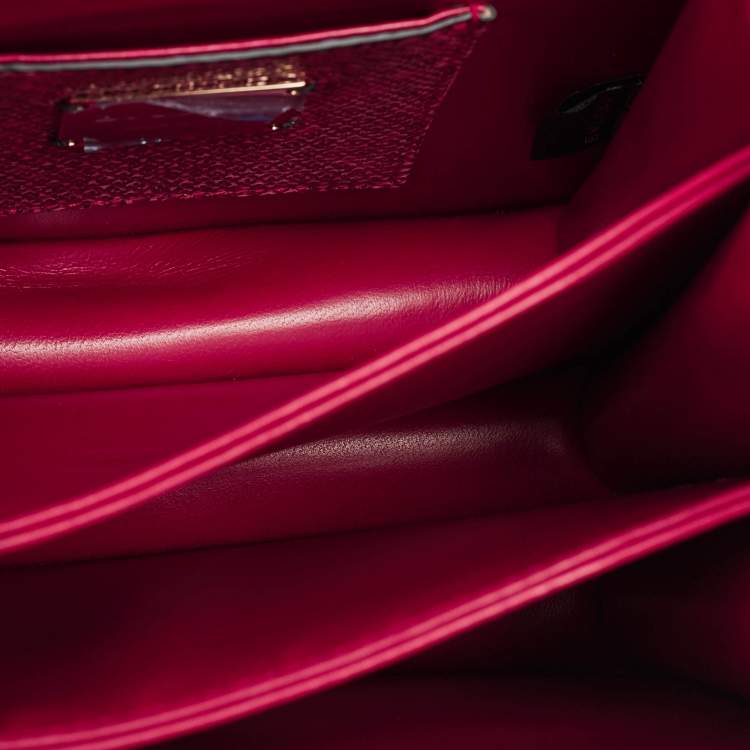 Pre Owned Bvlgari Red Karung Serpenti Forever Flap Top Handle Bag