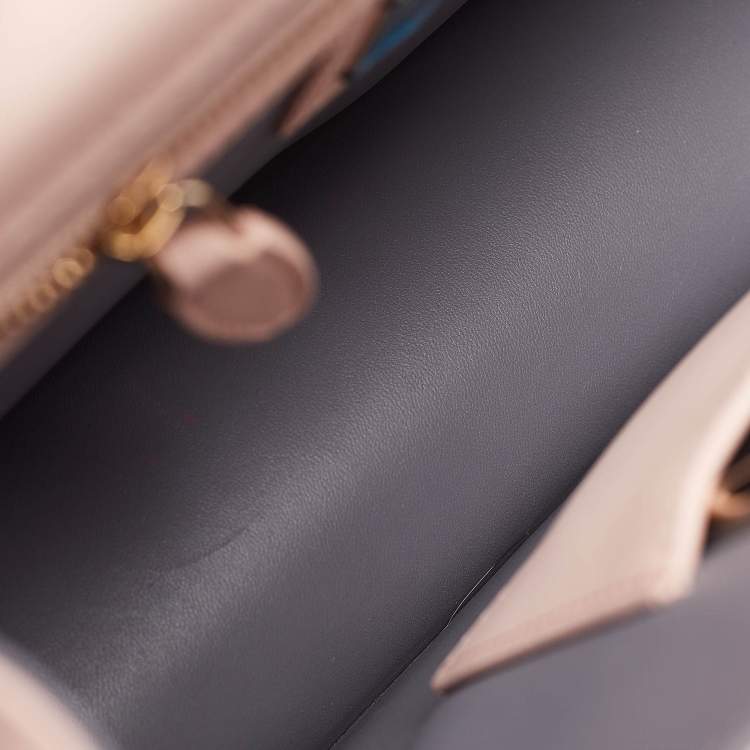Pre Owned Bvlgari Light Pink Leather Serpenti Diamond Blast Shoulder Bag