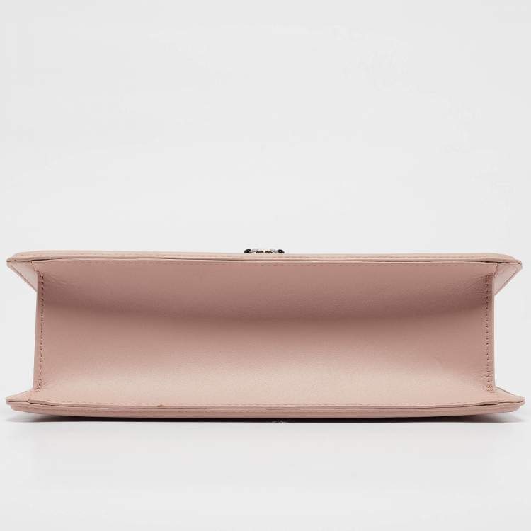 Pre Owned Bvlgari Light Pink Leather Serpenti Diamond Blast Shoulder Bag