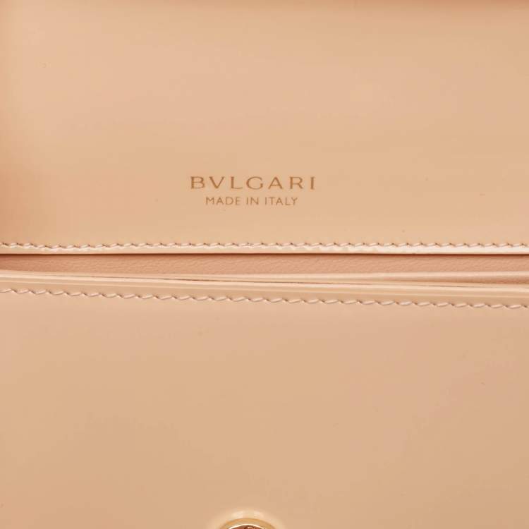 Pre Owned Bvlgari Beige Leather Serpenti Forever East West Shoulder Bag