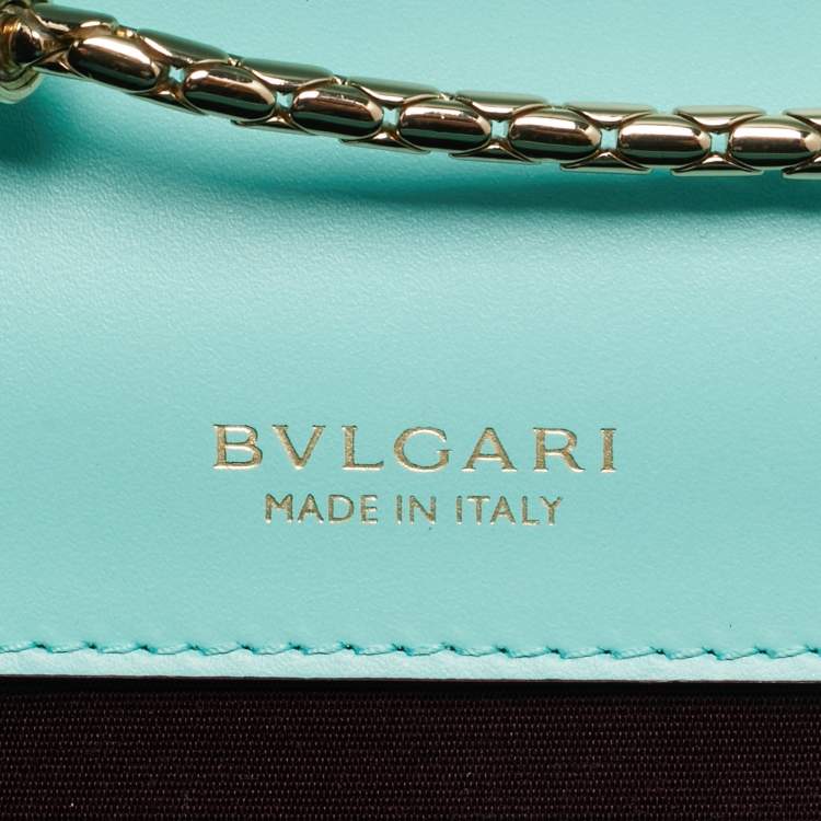 مملوكة مسبقًا Bvlgari Serpenti Forever Small Seafoam Green Leather Shoulder Bag