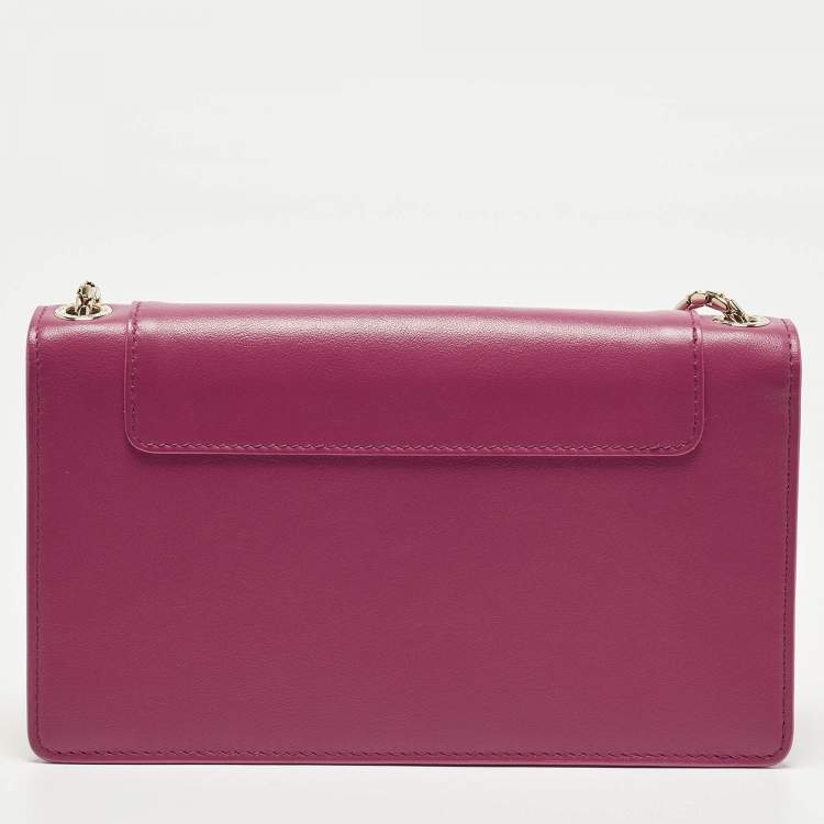 Pre Owned Bvlgari Serpenti Pink Leather Crossbody Bag