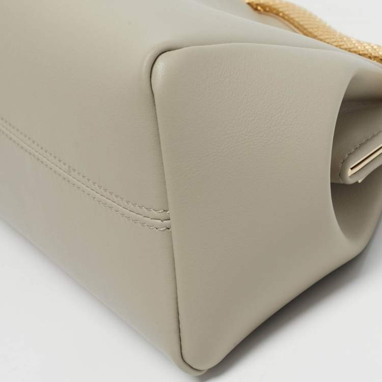 Pre Owned Bvlgari Serpenti Small Beige Leather Pouch