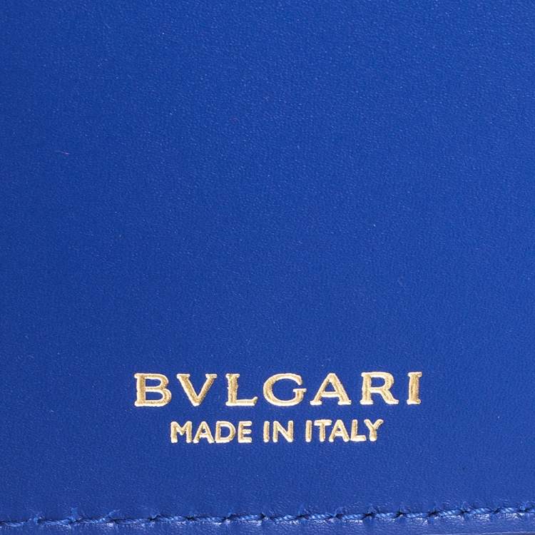 Pre Owned Bvlgari Red Leather Serpenti Forever Bifold Card Holder