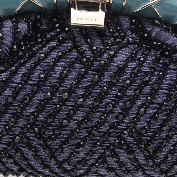 Pre Owned Bvlgari Multicolour Beaded Satin Clutch
