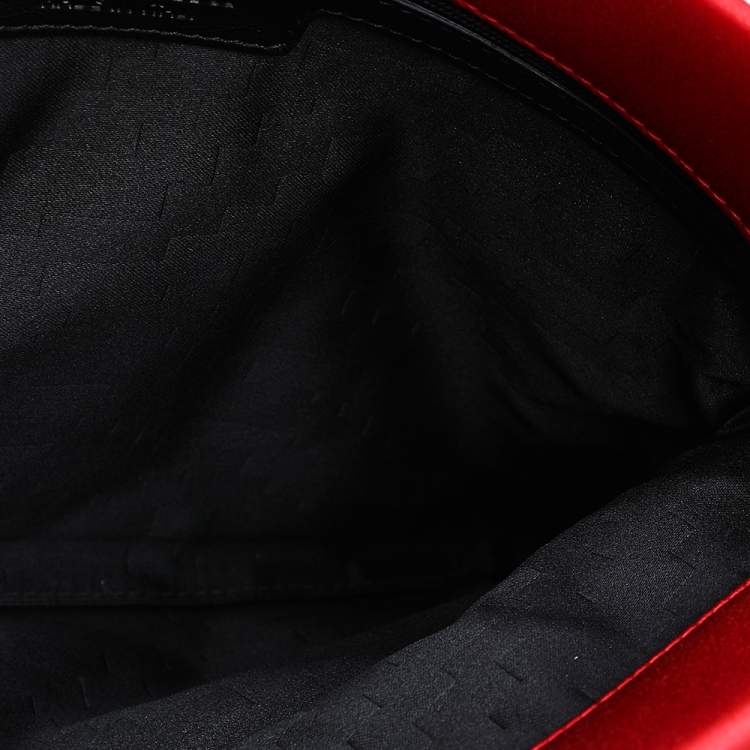 Pre Owned Bvlgari Red Satin Monete Clutch