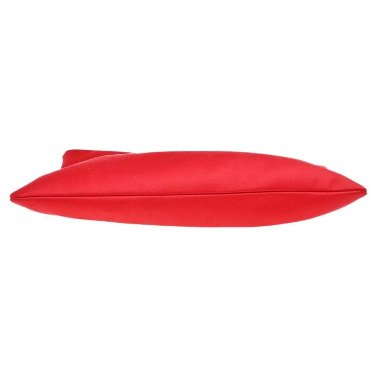 Pre Owned Bvlgari Red Satin Monete Clutch