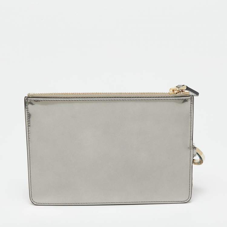 مملوكة مسبقًا Bvlgari Grey Karung and Patent Leather Serpenti Forever Trio Wallet