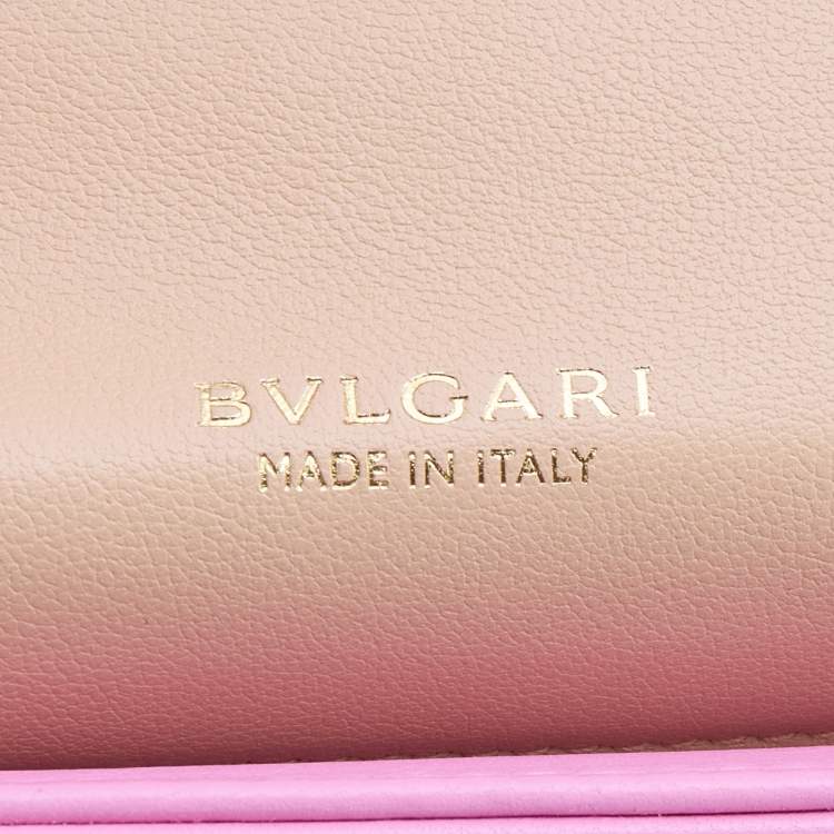 Pre Owned Bvlgari Beige Leather Serpenti Reverse Top Handle Bag