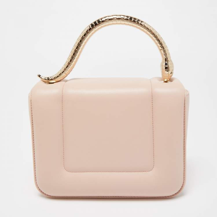 Pre Owned Bvlgari x Mary Katrantzou Light Pink Leather Serpenti Metamorphosis Bag