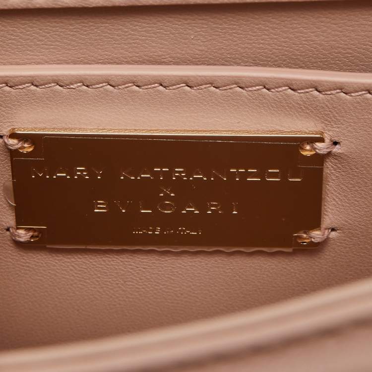 Pre Owned Bvlgari x Mary Katrantzou Light Pink Leather Serpenti Metamorphosis Bag