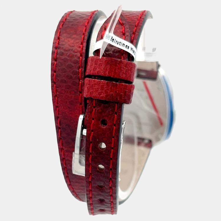 Pre Owned Bvlgari Serpenti 102920 Quartz Mother of Pearl Stainless Steel Women’s Wristwatch 27 mm