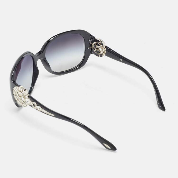 Bvlgari Black Gradient Limited Edition Crystals Embellished Oversized Sunglasses Bvlgari TLC