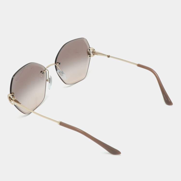 Pre Owned Bvlgari Brown Gradient BV 6105B Sunglasses