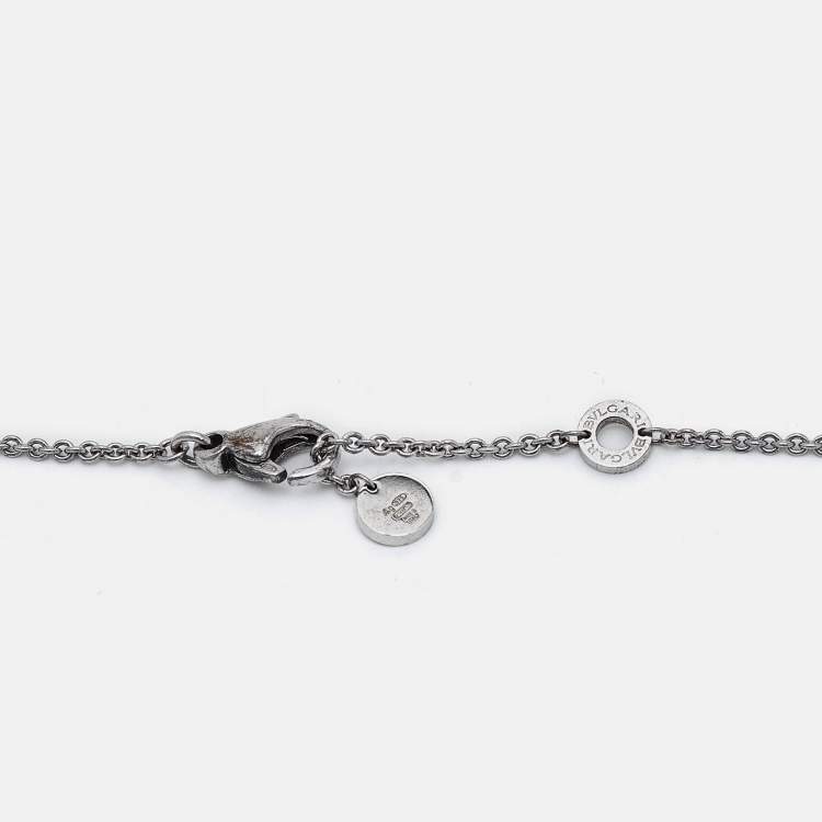 Pre Owned Bvlgari B.Zero1 Ceramic Sterling Silver Pendant Necklace