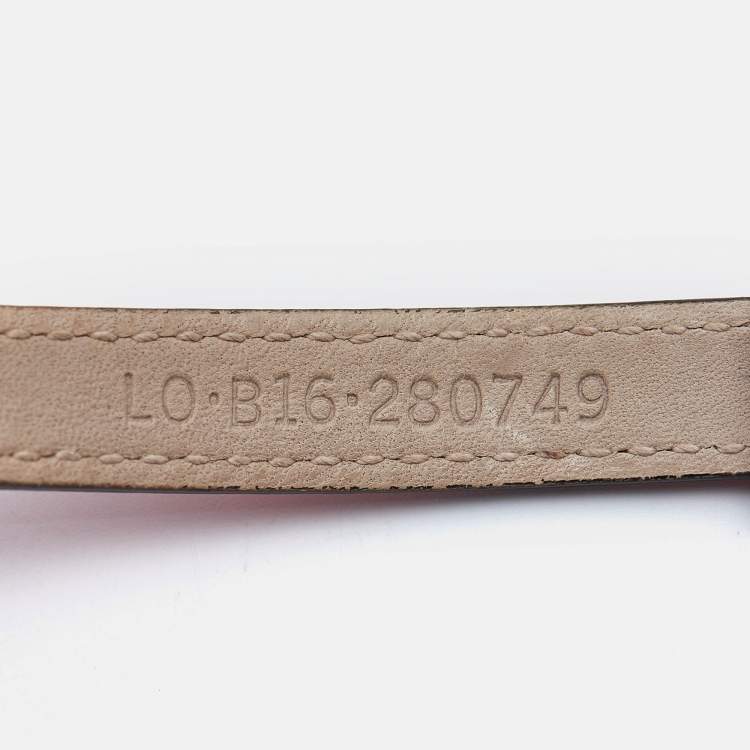 Pre Owned Bvlgari Serpenti Forever Leather Enamel Gold Tone Bracelet