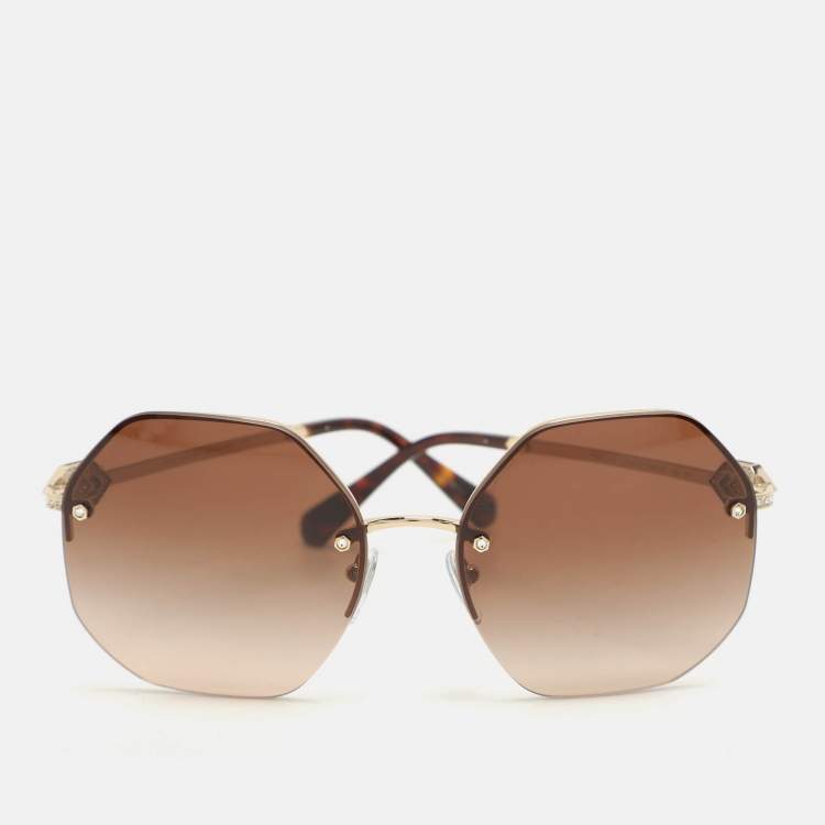 Bvlgari Brown Gold 6122 B Sunglasses Bvlgari TLC