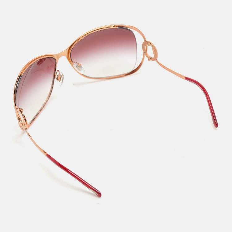 Pre Owned Bvlgari Rose Gold 6026 336/8H Sunglasses