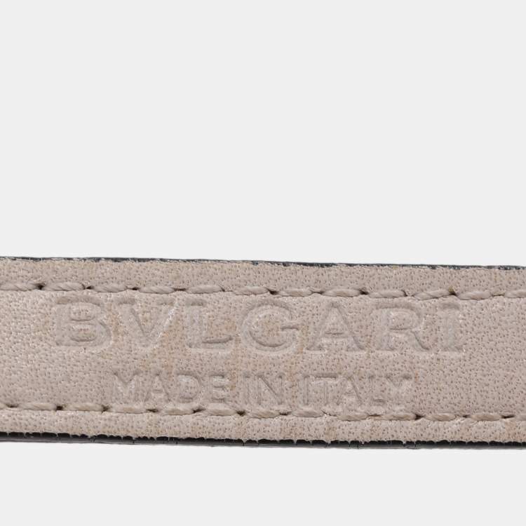 Pre Owned Bvlgari Metallic Leather Serpenti Forever Wrap Bracelet