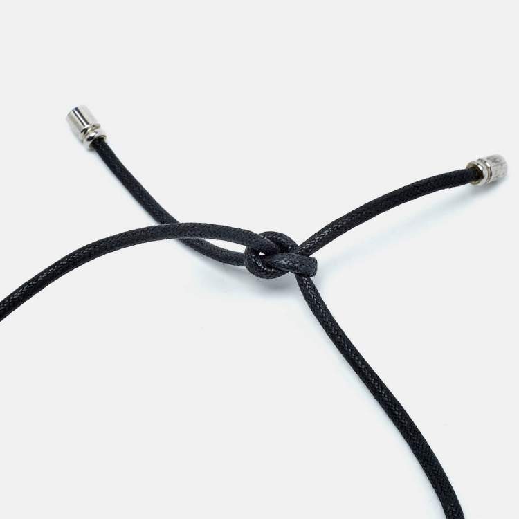 Pre Owned Bvlgari Save The Children 125th Anniversary Sterling Silver 925 Cord Pendant Necklace