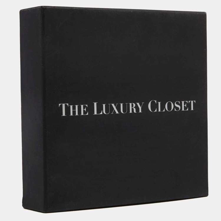 Pre Owned Bvlgari Serpenti Forever Navy Blue Python Leather Enamel Double Coiled Bracelet