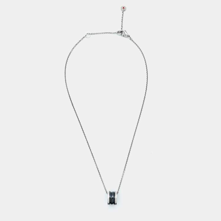 Pre Owned Bvlgari Save The Children Cermaic Sterling Silver Pendant Necklace
