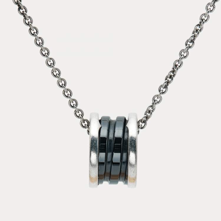 Pre Owned Bvlgari Save The Children Cermaic Sterling Silver Pendant Necklace