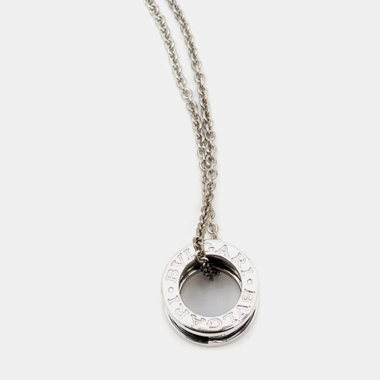 Pre Owned Bvlgari B. Zero1 Save the Children Ceramic Sterling Silver Pendant Necklace
