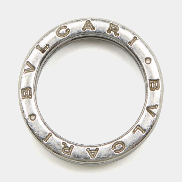 Pre Owned Bvlgari Save The Children Ceramic Sterling Silver Ring  Size 53