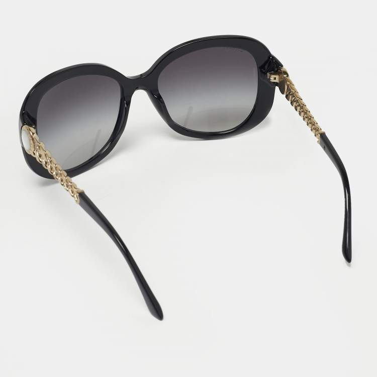 Pre Owned Bvlgari Black Gradient 8129 H B Butterfly Sunglasses