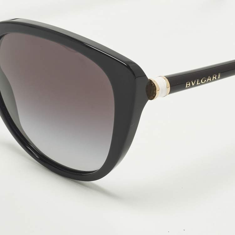 Pre Owned Bvlgari Black Gradient 8177 Cat Eye Sunglasses