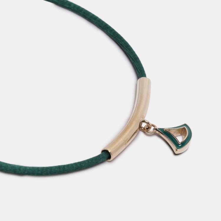 مملوكة مسبقًا Bvlgari Divas' Dream Enamel Gold Tone Cord Bracelet