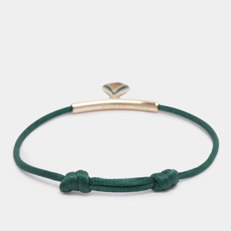 مملوكة مسبقًا Bvlgari Divas' Dream Enamel Gold Tone Cord Bracelet