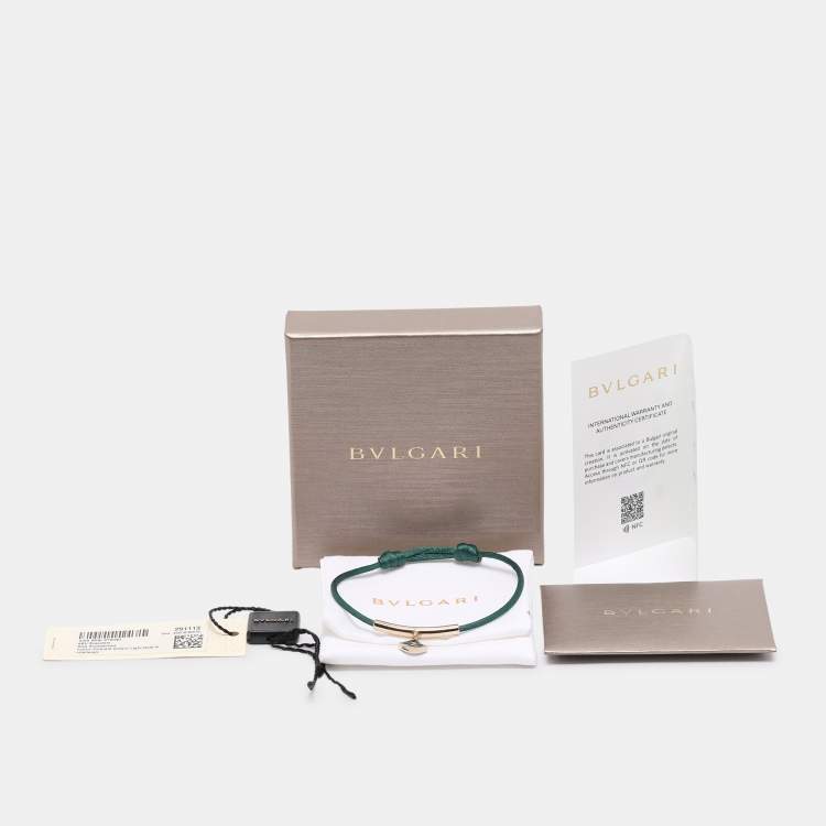 مملوكة مسبقًا Bvlgari Divas' Dream Enamel Gold Tone Cord Bracelet