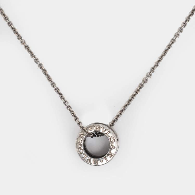 Pre Owned Bvlgari B. Zero1 Save the Children Ceramic Sterling Silver Pendant Necklace