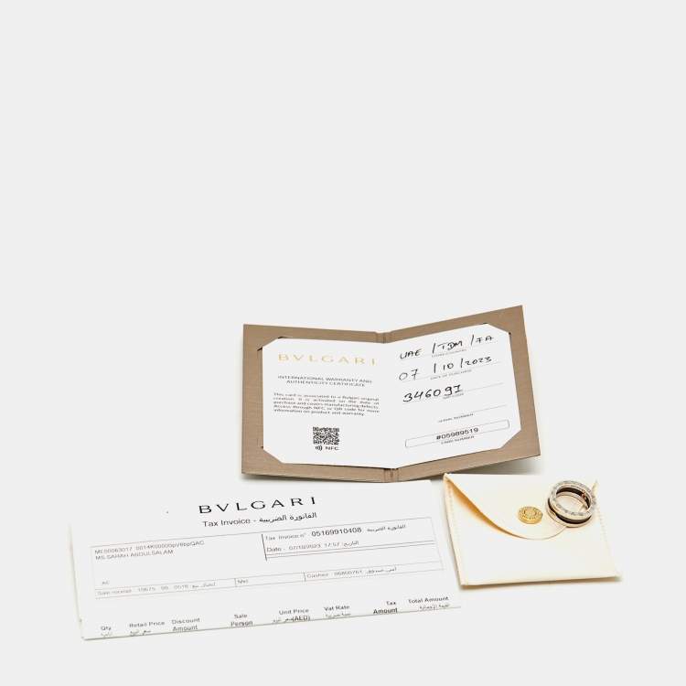 Pre Owned Bvlgari Save The Children Ceramic Sterling Silver Ring Size 46