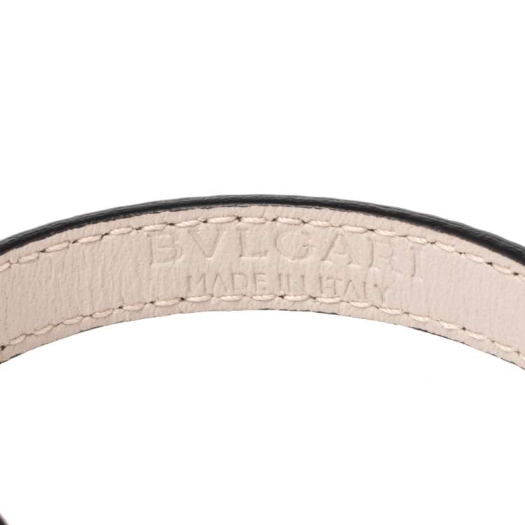 Pre Owned Bvlgari Serpenti Forever Emerald Green Leather Bracelet