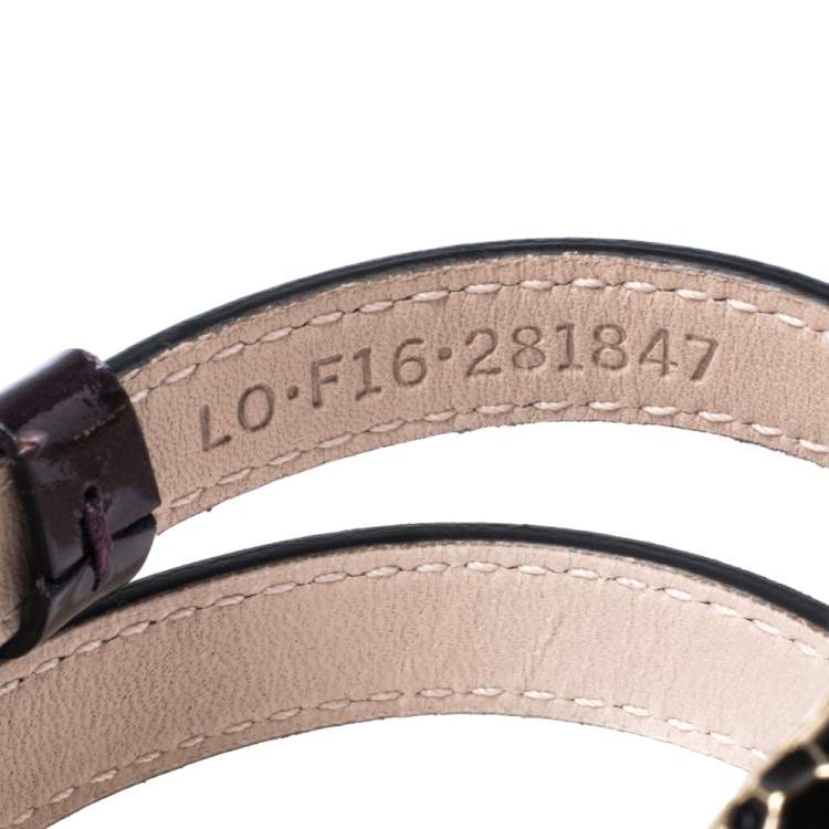 Pre Owned Bvlgari Plum Leather Serpenti Forever Multi Coiled Bracelet