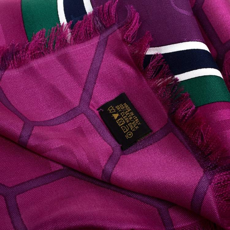 Pre Owned Bvlgari Multicolor Floral Print Silk Scarf