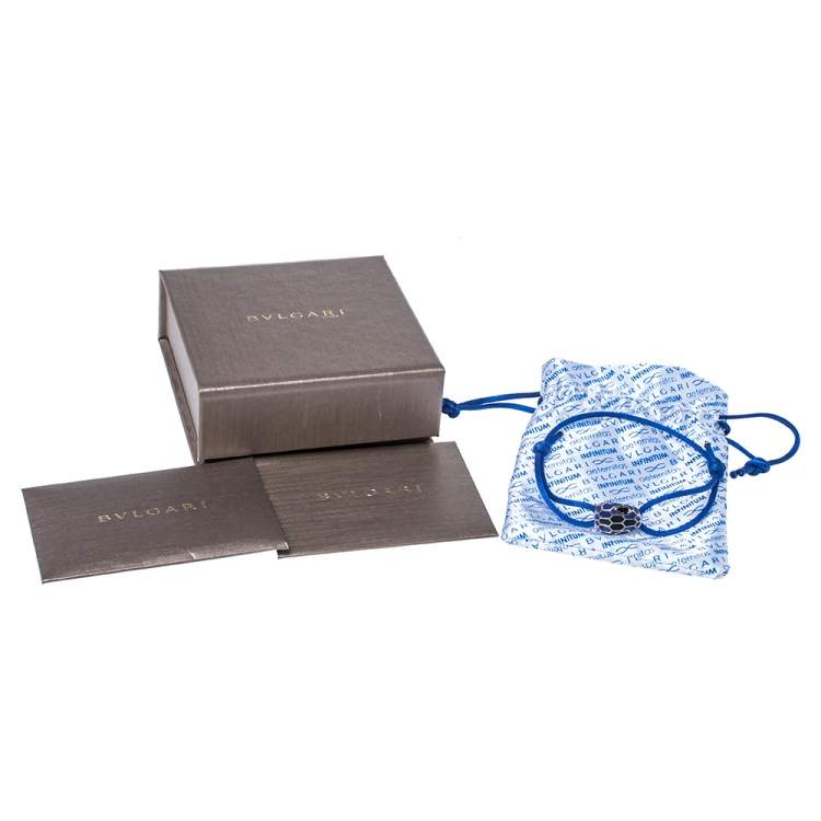 Pre Owned Bvlgari Cobalt Tourmaline Serpenti Forever Adjustable Bracelet