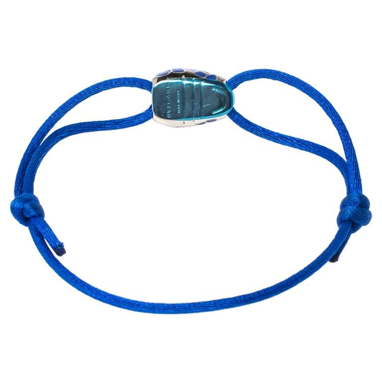 Pre Owned Bvlgari Cobalt Tourmaline Serpenti Forever Adjustable Bracelet