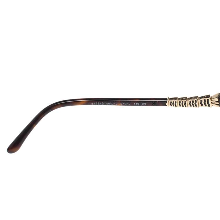 Pre Owned Bvlgari Havana Brown & Crystals/ Brown Gradient BV 8136B Square Sunglasses