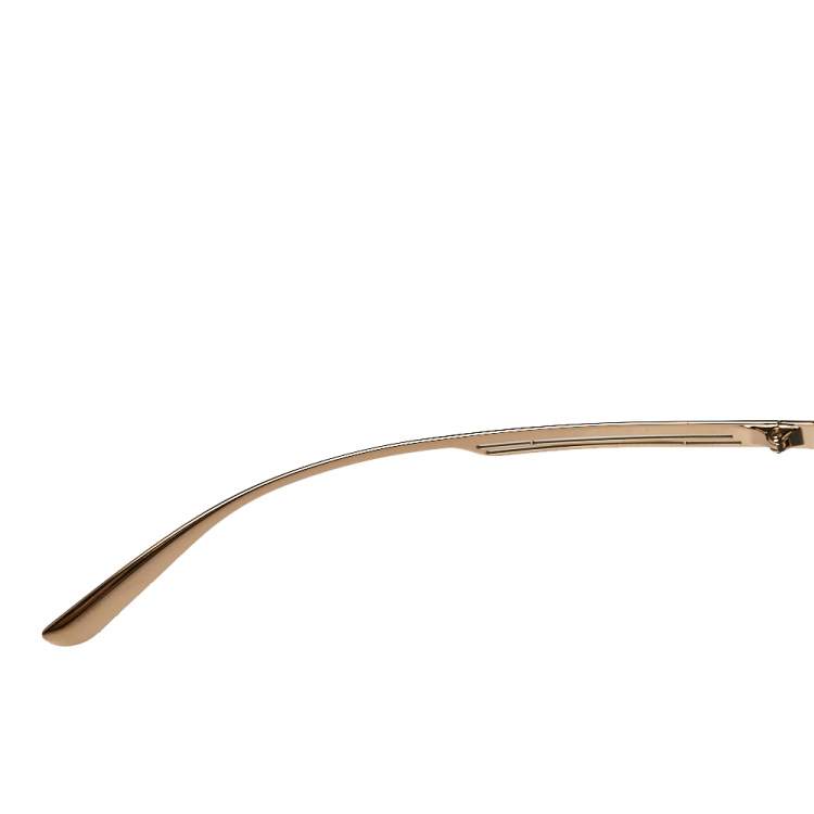 Pre Owned Bvlgari Rose Gold/ Grey Mirrored BV6118 B.Zero1 PureVibes Cat-Eye Sunglasses