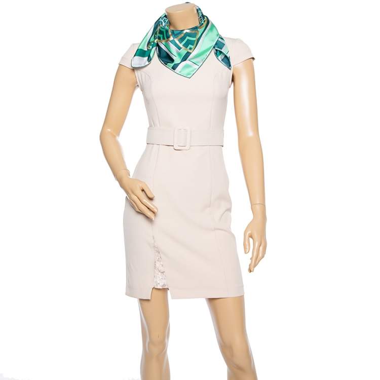 مملوكة مسبقًا Bvlgari Green Arabic Calligraphy Print Silk Square Scarf