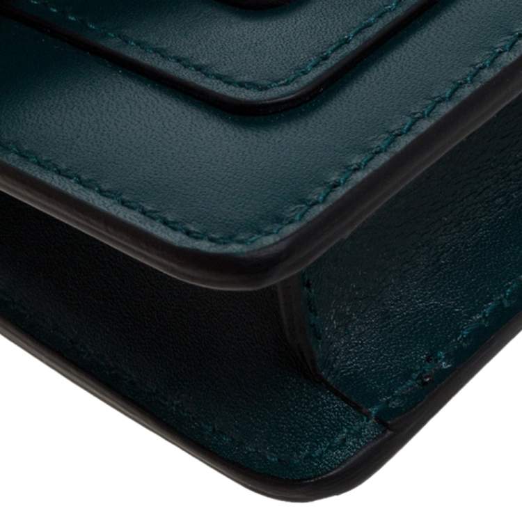 Pre Owned Bvlgari Green Leather Serpenti Forever Charm