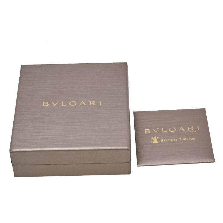 Pre Owned Bvlgari Save the Children Black Ceramic and Silver Pendant Necklace