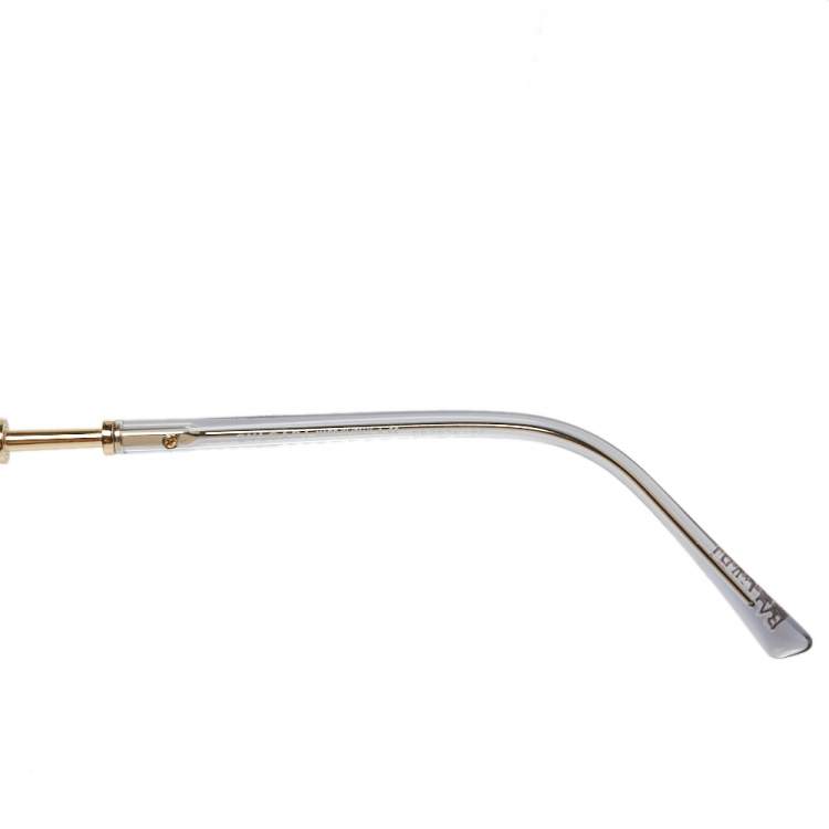 Pre Owned Bvlgari Pale Gold Tone / Grey Gradient BV6134 Square Sunglasses