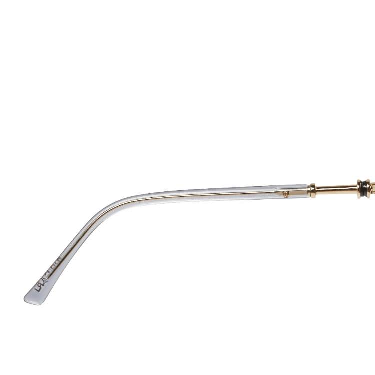 Pre Owned Bvlgari Pale Gold Tone / Grey Gradient BV6134 Square Sunglasses