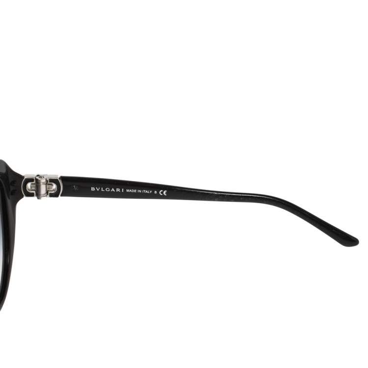 Pre Owned Bvlgari Black/ Black Gradient 8131B - B Cat-Eye Sunglasses