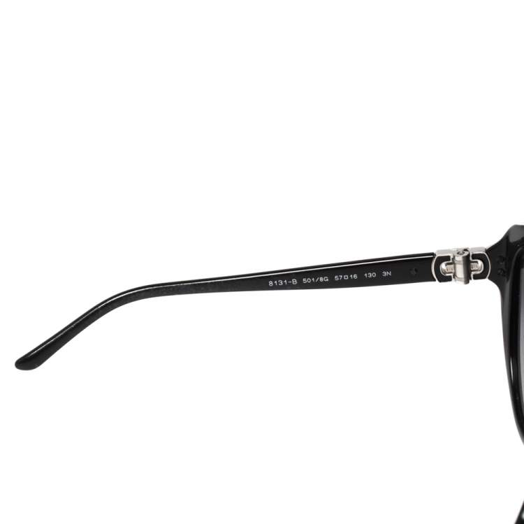 Pre Owned Bvlgari Black/ Black Gradient 8131B - B Cat-Eye Sunglasses